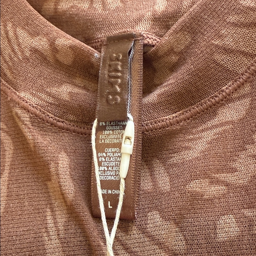 SKIMS sheer Bodysuit in Brown Pattern - Picture 2 of 6